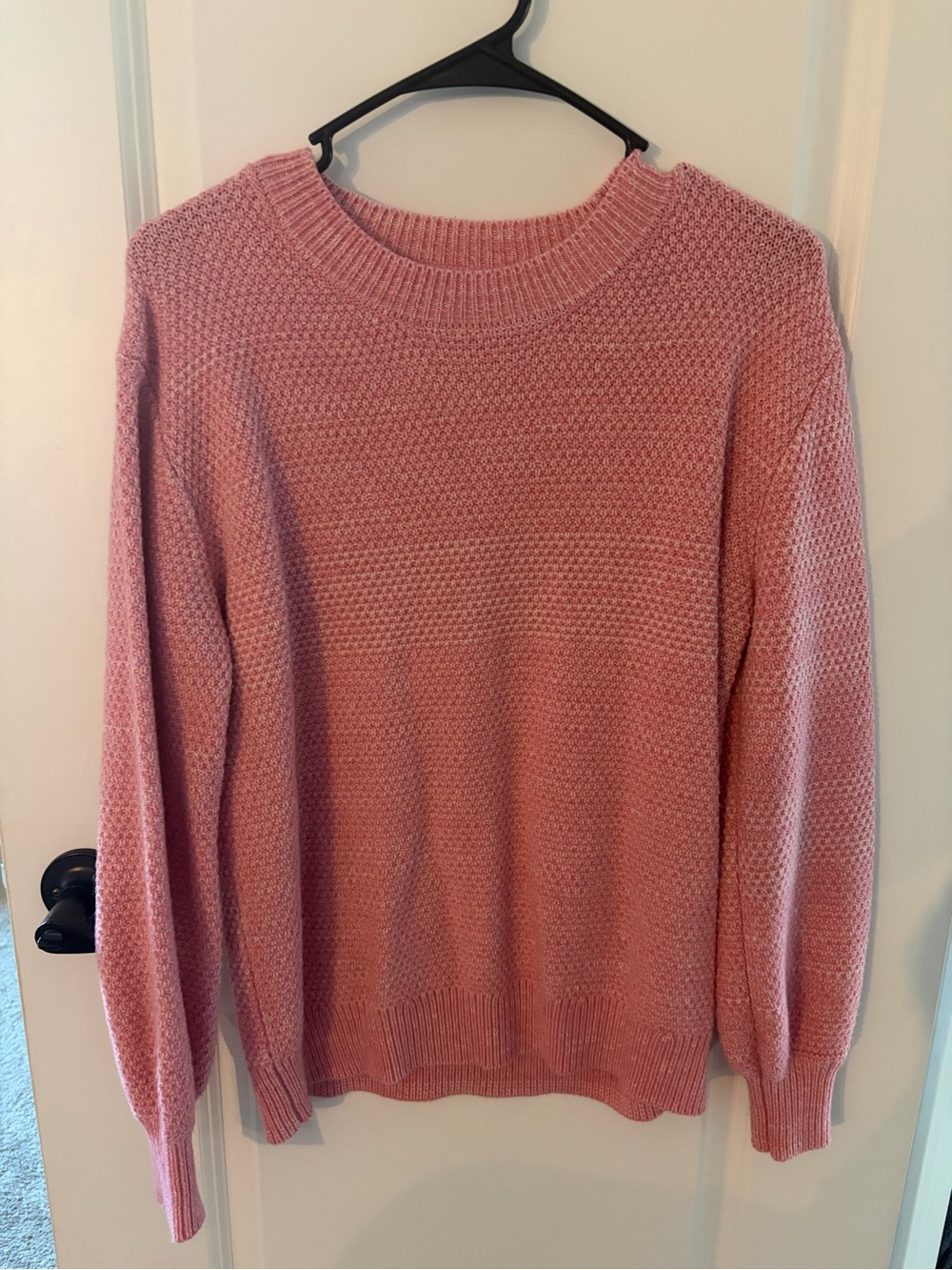 Classic Crewneck Pink Knit Sweater